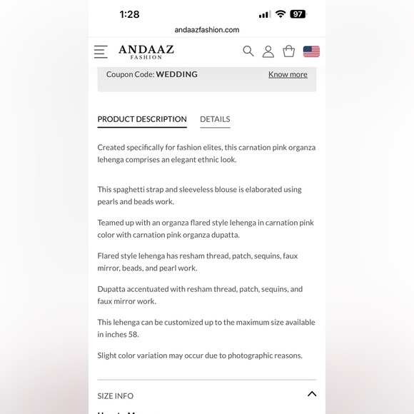 *PRE-SELL* Carnation Pink Patch Embroidered Organza Party Wear Lehenga - Picture 7 of 14